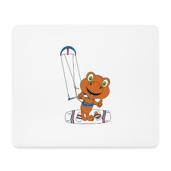 KITESURFER - KITER - KITE - DINO - KITESURFEN - Mousepad (Querformat) - Weiß - Vorne