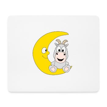 MOND - ZIEGE - TIER - KIND - BABY - TIERISCH - Mousepad (Querformat) - Weiß - Vorne