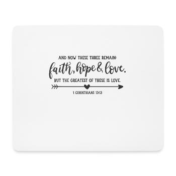 Christian Design Faith, Hope and Love - Mouse Pad (horizontal) - white - Front
