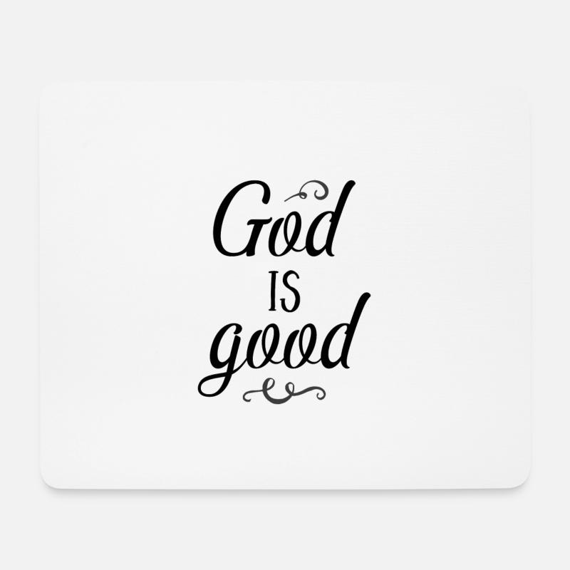 Christliches Design Gott ist gut - Mousepad (Querformat) - Weiß