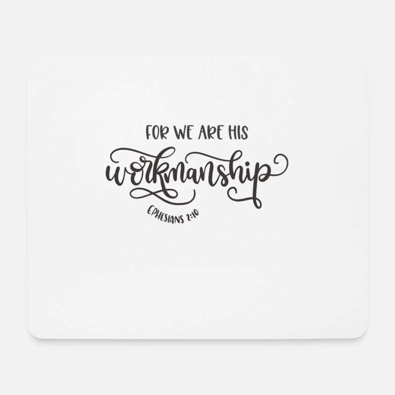 Christliches Design Seine Verarbeitung - Mousepad (Querformat) - Weiß