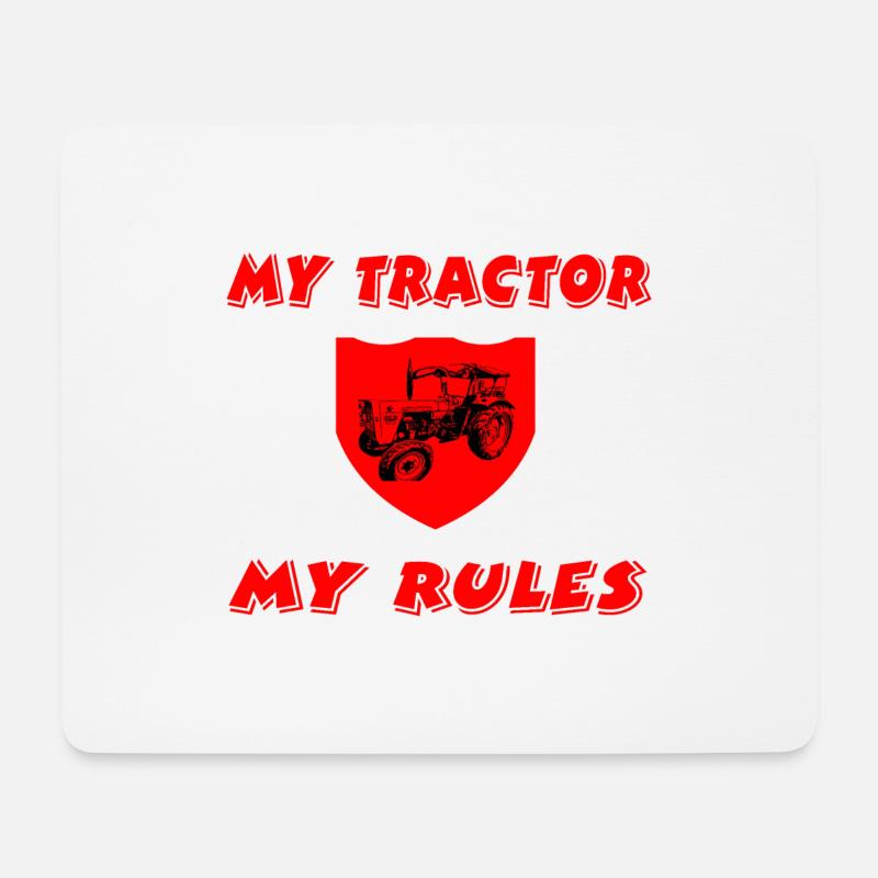 Traktor - Mousepad (Querformat) - Weiß
