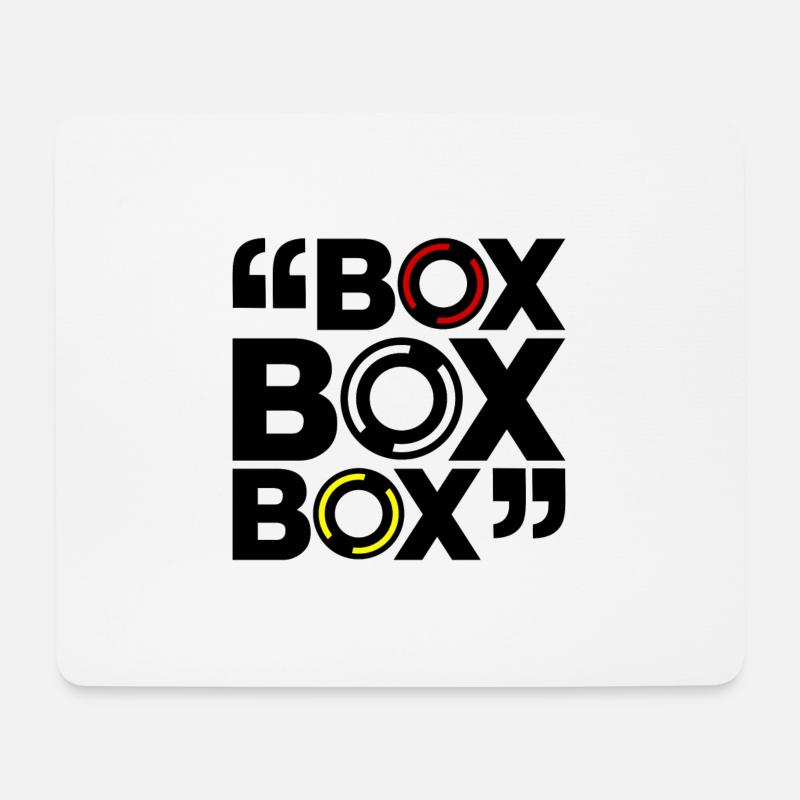 "Box Box Box" Rennreifenmischung Design - Mousepad (Querformat) - Weiß