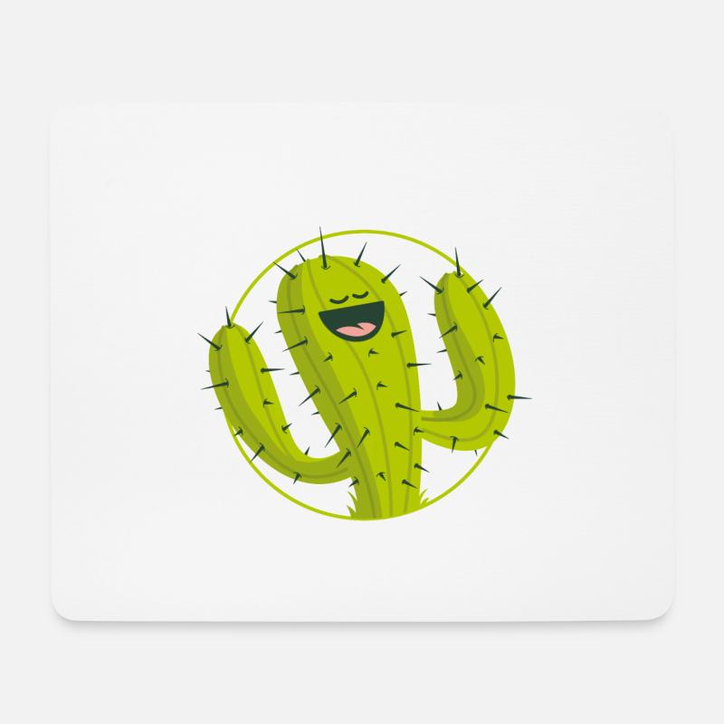 Kaktus - Mousepad (Querformat) - Weiß