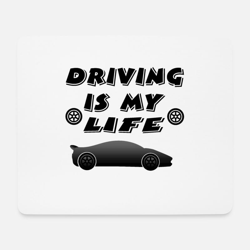 Auto - Mousepad (Querformat) - Weiß