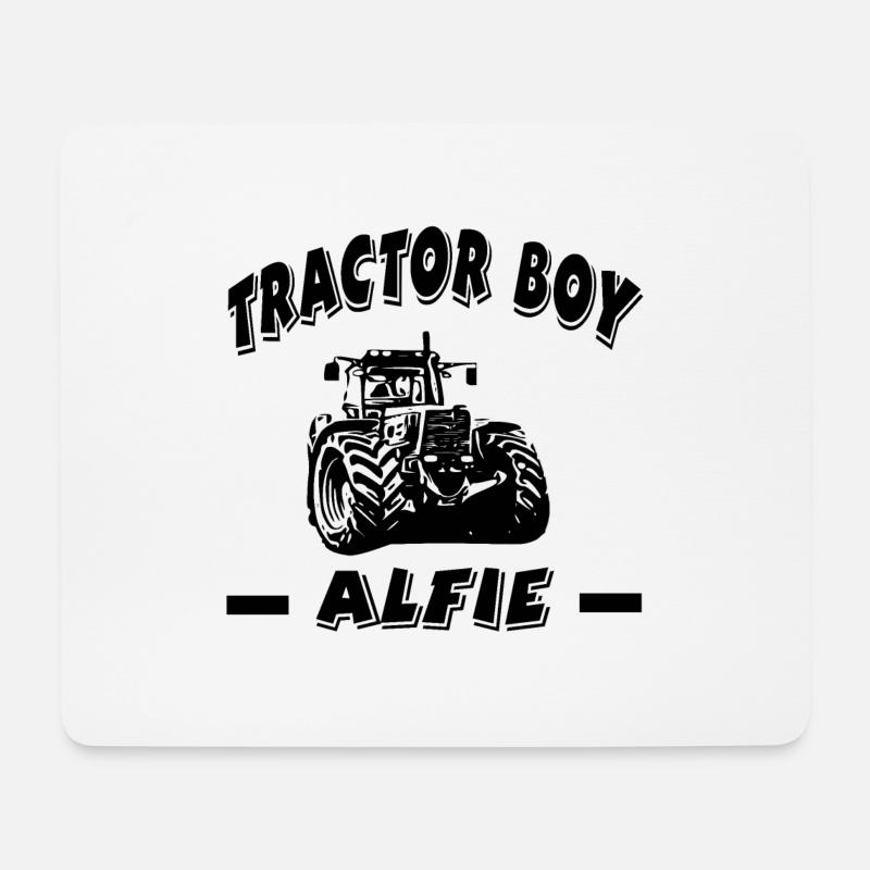 Traktor - Mousepad (Querformat) - Weiß