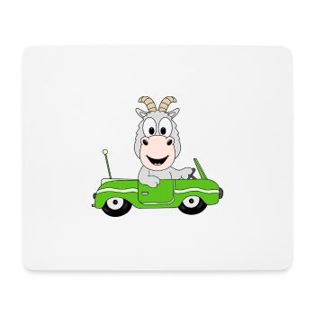 ZIEGE - AUTO - TIER - KIND - BABY - TIERISCH - Mousepad (Querformat) - Weiß - Vorne