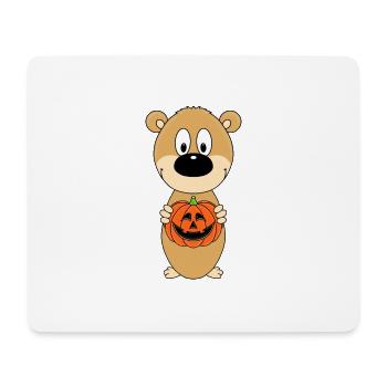 HALLOWEEN - TEDDY - BÄR - TEDDYBÄR - KÜRBIS - Mousepad (Querformat) - Weiß - Vorne