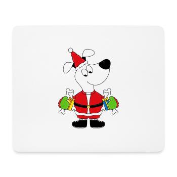 WEIHNACHTEN - HUND - GESCHENKE - WEIHNACHTSMANN - Mousepad (Querformat) - Weiß - Vorne