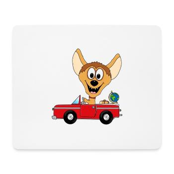 HYÄNA - AUTO - REISE - URLAUB - FERIEN - TIER - Mousepad (Querformat) - Weiß - Vorne