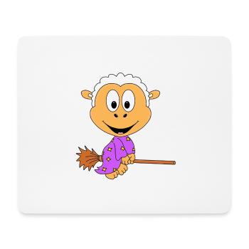 HALLOWEEN - HEXE - SCHAF - TIER - KIND - BABY - Mousepad (Querformat) - Weiß - Vorne