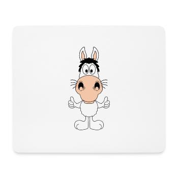 PFERD - PONY - REITEN - TIER - KIND - BABY - Mousepad (Querformat) - Weiß - Vorne