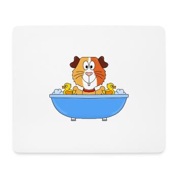 MEERSCHWEINCHEN - BADEN - BADEWANNE - BADEENTEN - Mousepad (Querformat) - Weiß - Vorne