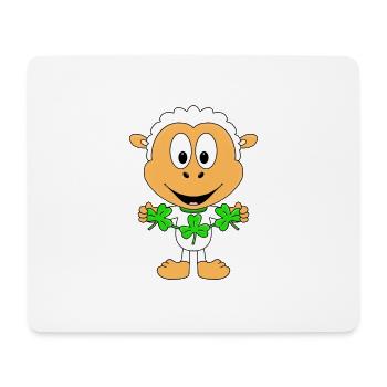 SCHAF - KLEEBLÄTTER - TIER - KIND - BABY - Mousepad (Querformat) - Weiß - Vorne