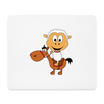 SCHAF - REITEN - PFERD - PONY - TIERE - Mousepad (Querformat) - Weiß - Vorne