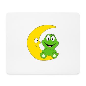 FROSCH - MOND - TIER - KIND - BABY - Mousepad (Querformat) - Weiß - Vorne