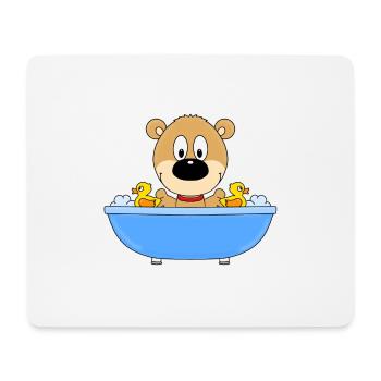 BADEWANNE - TEDDY - BÄR - TEDDYBÄR - Mousepad (Querformat) - Weiß - Vorne