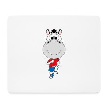 ZEBRA - SPORT - LAUFEN - JOGGEN - Mousepad (Querformat) - Weiß - Vorne