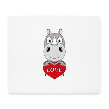 NASHORN - LIEBE - TIERISCH - VERLIEBT - Mousepad (Querformat) - Weiß - Vorne