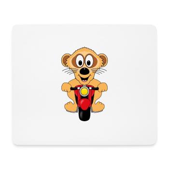 ERDMÄNNCHEN - MOTORRAD - BIKER - TIERISCH - Mousepad (Querformat) - Weiß - Vorne