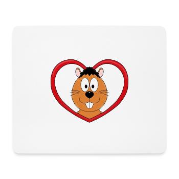 BIBER - OTTER - MARDER - LIEBE - LOVE - TIER - Mousepad (Querformat) - Weiß - Vorne
