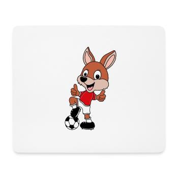 KÄNGURU - FUßBALL - SPORT - TIER - KIND - BABY - Mousepad (Querformat) - Weiß - Vorne