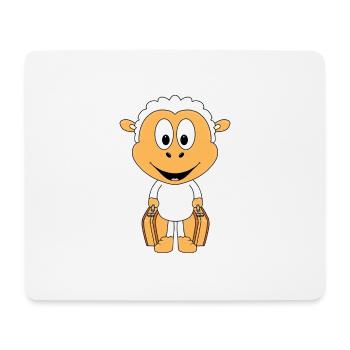 SCHAF - KOFFER - AUSWANDERER - REISE - URLAUB - Mousepad (Querformat) - Weiß - Vorne