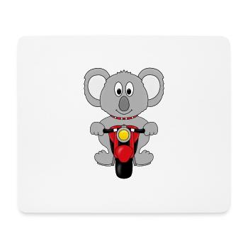 KOALA - MOTORRAD - BIKER - TIER - KIND - BABY - Mousepad (Querformat) - Weiß - Vorne