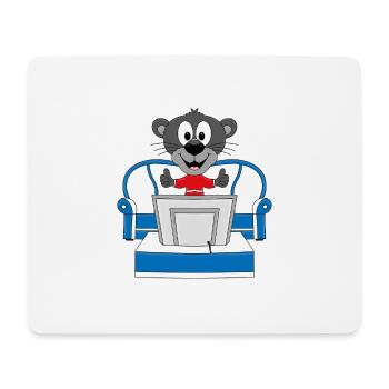 PANTHER - TV - FERNSEHEN - TIER - Mousepad (Querformat) - Weiß - Vorne