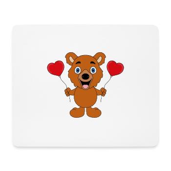 TEDDY - BÄR - TEDDYBÄR - LIEBE - LOVE - Mousepad (Querformat) - Weiß - Vorne