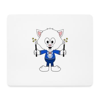 KATZE - ZAUBERER - TIER - KIND - BABY - ZAUBERN - Mousepad (Querformat) - Weiß - Vorne