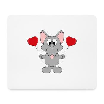 RATTE - LUFTBALLONS - LIEBE - LOVE - Mousepad (Querformat) - Weiß - Vorne