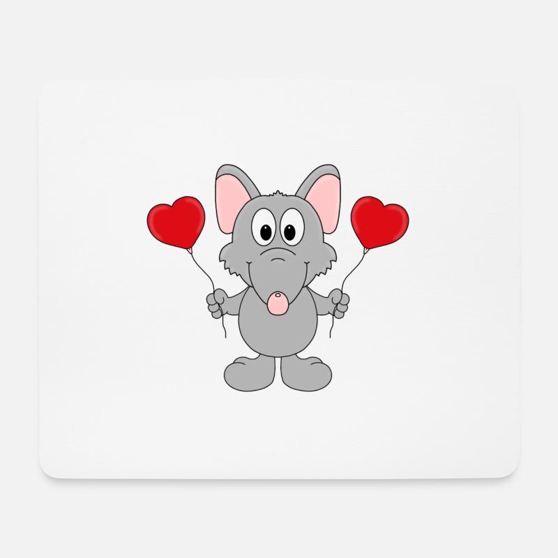 RATTE - LUFTBALLONS - LIEBE - LOVE - Mousepad (Querformat) - Weiß