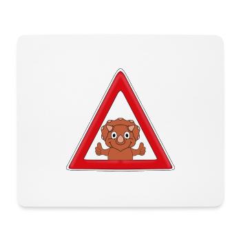 ACHTUNG DINO - DINOSAURIER - KIND - BABY - Mousepad (Querformat) - Weiß - Vorne