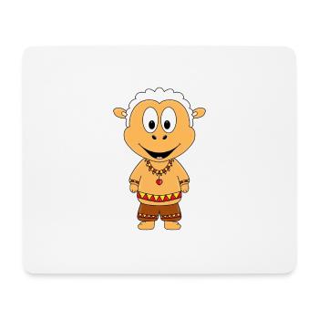 SCHAF - INDIANER - WESTERN - TIER - KIND - Mousepad (Querformat) - Weiß - Vorne