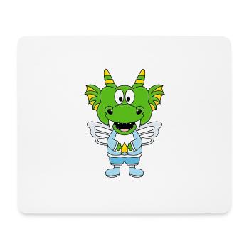 DRACHE - ENGEL - KIND - BABY - Mousepad (Querformat) - Weiß - Vorne