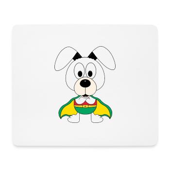 SUPERHELD - HUND - TIER - KIND - BABY - Mousepad (Querformat) - Weiß - Vorne