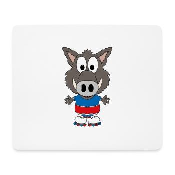 WILDSCHWEIN - INLINER - INLINE SKATES - SPORT - Mousepad (Querformat) - Weiß - Vorne