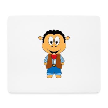 SCHAF - COWBOY - FARMER - BAUER - TIER - Mousepad (Querformat) - Weiß - Vorne
