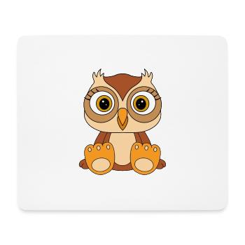 EULE - TIER - KIND - BABY - VOGEL - Mousepad (Querformat) - Weiß - Vorne