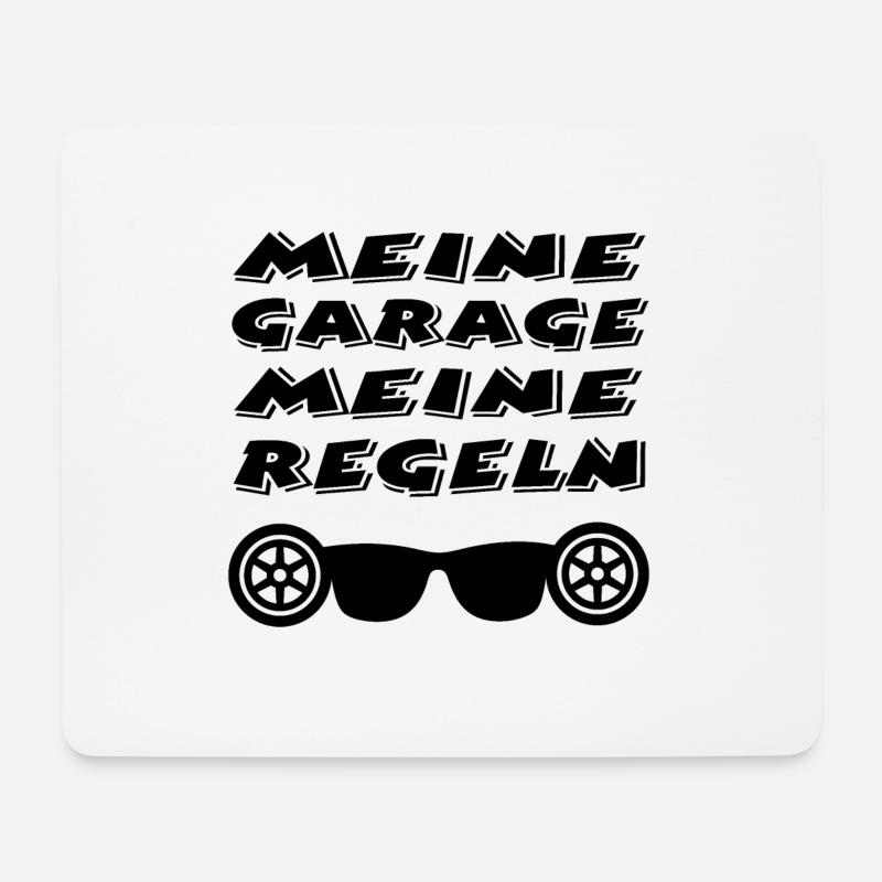 Garage - Mousepad (Querformat) - Weiß