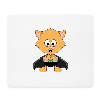 KATZE - KATER - SUPERHELD - TIER - KIND - BABY - Mousepad (Querformat) - Weiß - Vorne