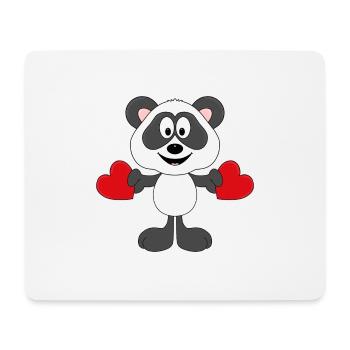 PANDA - BÄR - TEDDY - LIEBE - LOVE - TIER - Mousepad (Querformat) - Weiß - Vorne