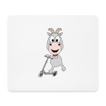 ZIEGE - ROLLER - TIER - KIND - BABY - Mousepad (Querformat) - Weiß - Vorne