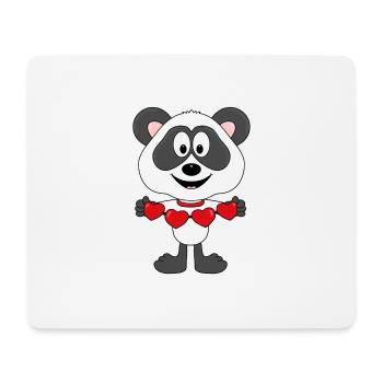 PANDA - BÄR - TEDDY - LIEBE - LOVE - TIER - Mousepad (Querformat) - Weiß - Vorne