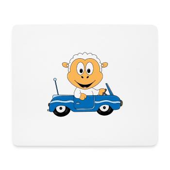 SCHAF - AUTO - TIER - KIND - BABY - Mousepad (Querformat) - Weiß - Vorne