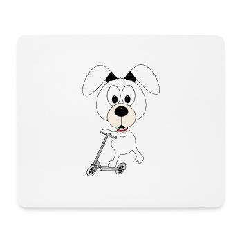 HUND - ROLLER - TIER - KIND - BABY - SPORT - Mousepad (Querformat) - Weiß - Vorne