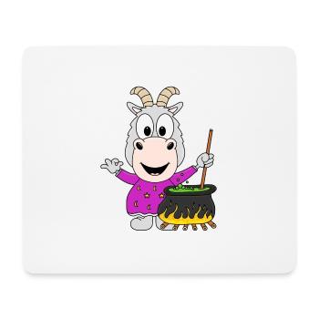 HALLOWEEN - ZIEGE - KOCHEN - HEXE - TIER - Mousepad (Querformat) - Weiß - Vorne