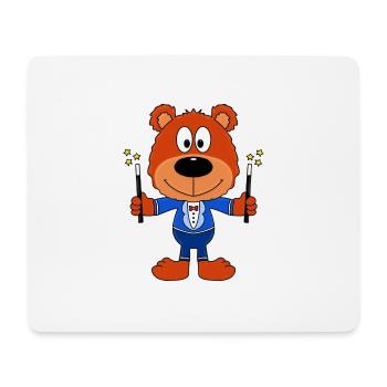 ZAUBERER - TEDDY - BÄR - TEDDYBÄR - ZAUBERN - Mousepad (Querformat) - Weiß - Vorne