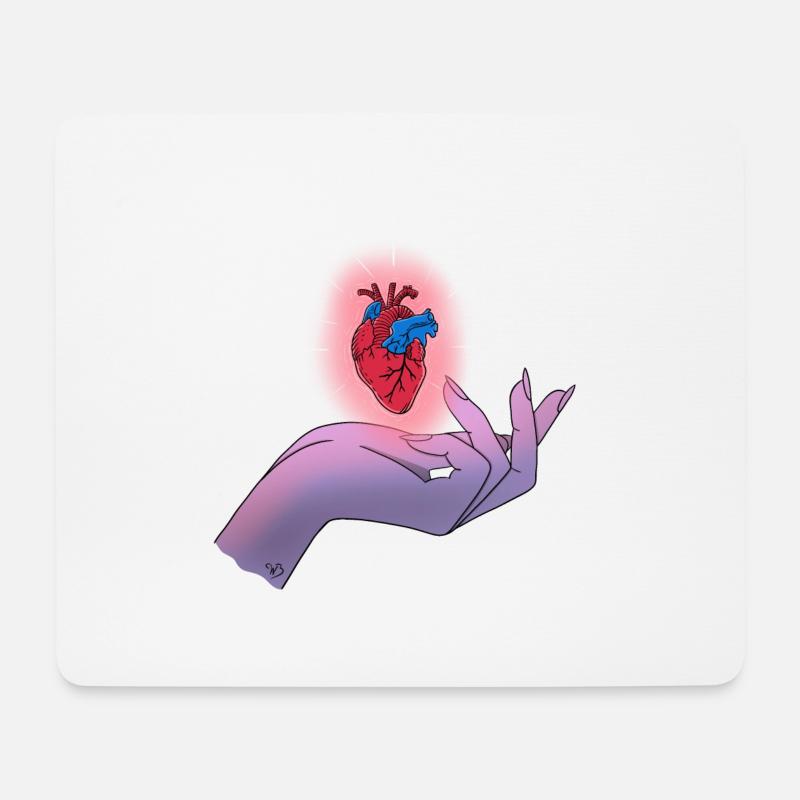 Magnetisierende Hände - Mousepad (Querformat) - Weiß
